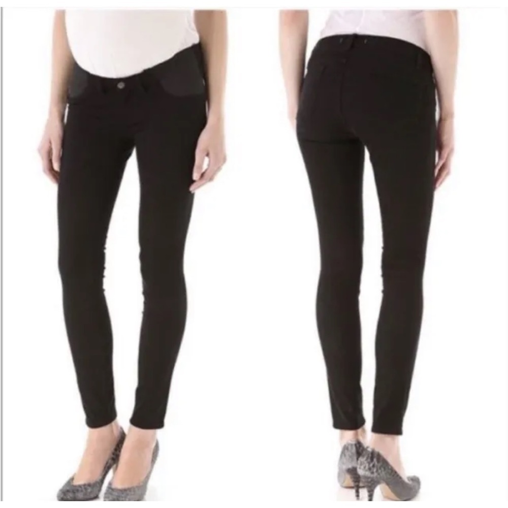 J Brand Mama J maternity stretch side panel black jeans size 30